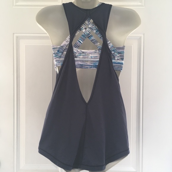 lululemon athletica Tops - Lululemon Ready & Go Tank Inkwell Blurry Belle 4